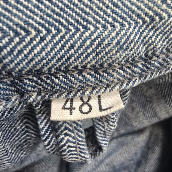 Vintage Big Mac Men's Blue Striped Denim Jacket - Picture 9 of 15